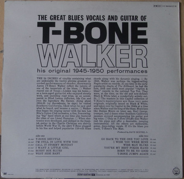 T-Bone Walker - The Great Blues Vocals And Guitar Of T-Bone Walker ...