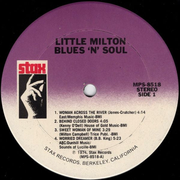 Little Milton - Blues'N Soul (LP, Album, RE, RM)