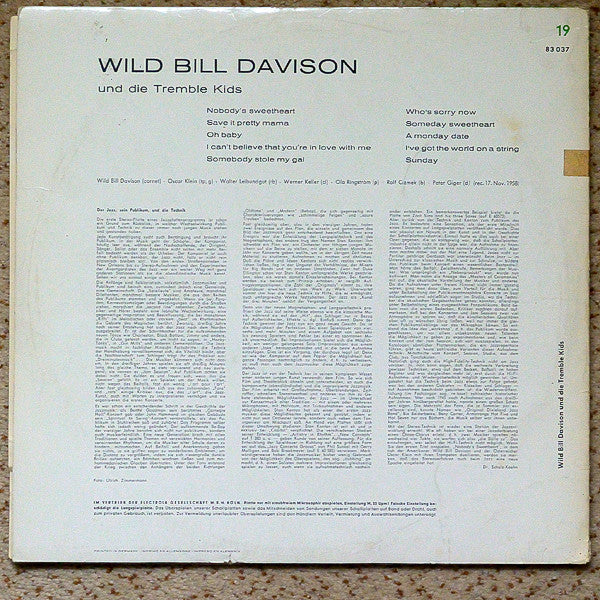 Wild Bill Davison - Wild Bill Davison Und Die Tremble Kids In Stere...