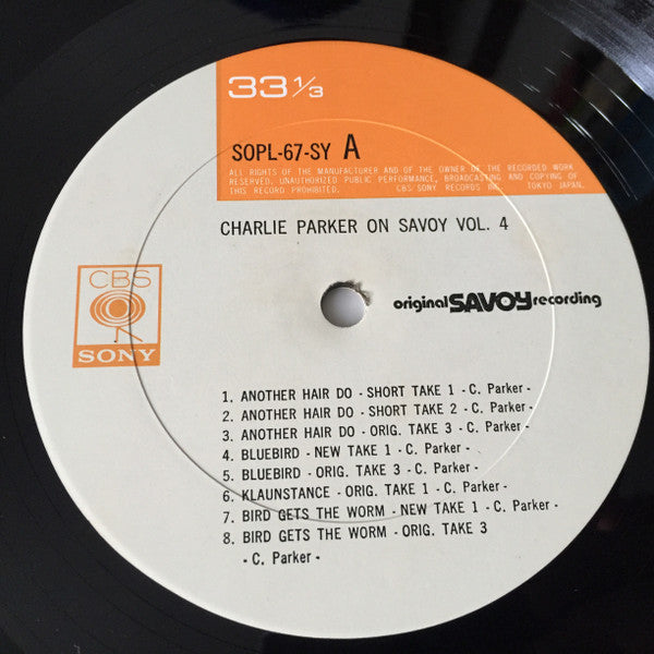 Charlie Parker - Charlie Parker On Savoy Vol. 4 (LP, Comp, Mono)