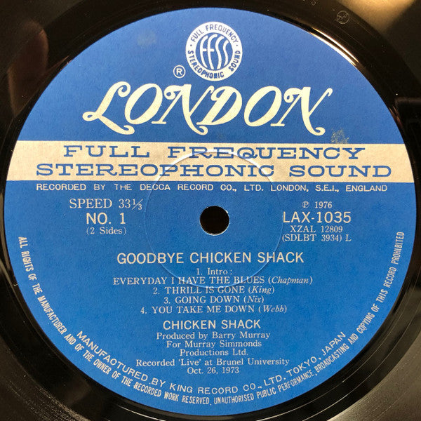Chicken Shack - Goodbye Chicken Shack(LP, Album)