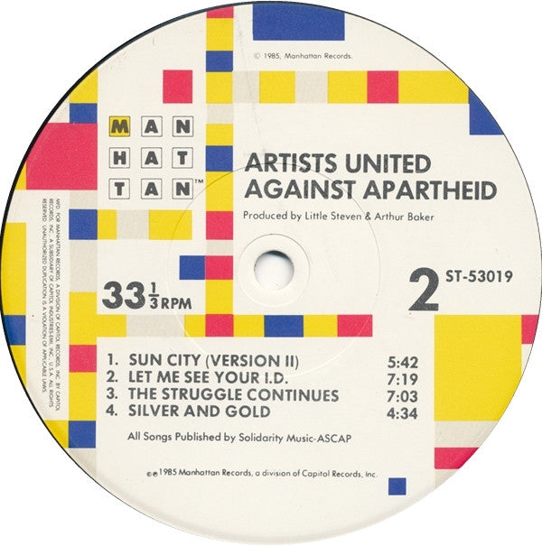 Artists United Against Apartheid - Sun City (LP, Album)
