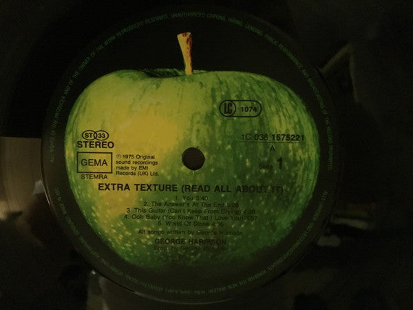 George Harrison - Extra Texture (Read All About It) (LP, Album, RE)