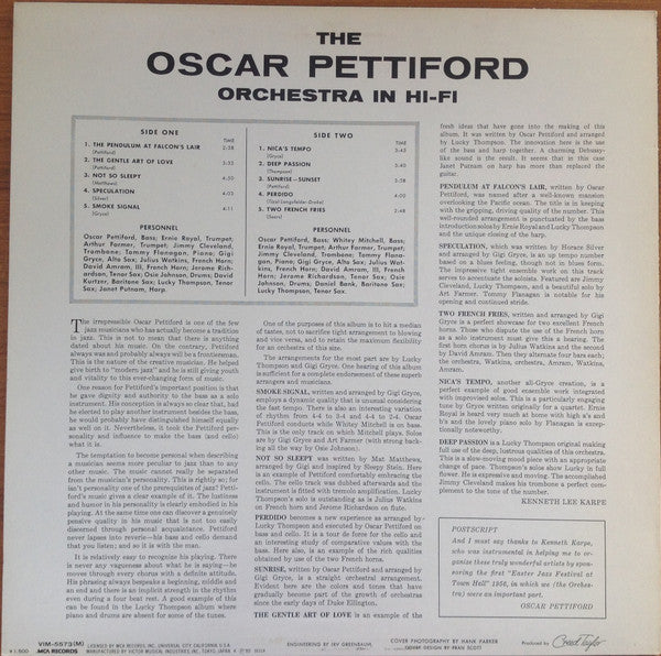 Oscar Pettiford Orchestra - In Hi-Fi (LP, Mono, RE)