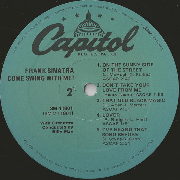 Frank Sinatra - Come Swing With Me! (LP, Album, RE, Abr)