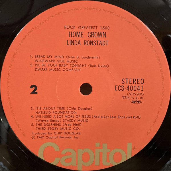Linda Ronstadt - Hand Sown...Home Grown (LP, RE)
