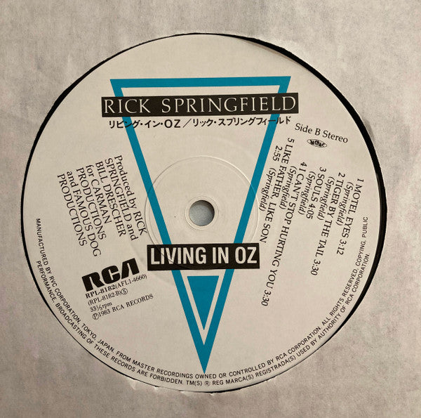 Rick Springfield - Living In Oz (LP, Album)