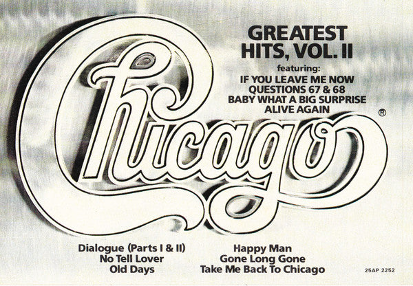 Chicago (2) - Greatest Hits, Volume II (LP, Comp)