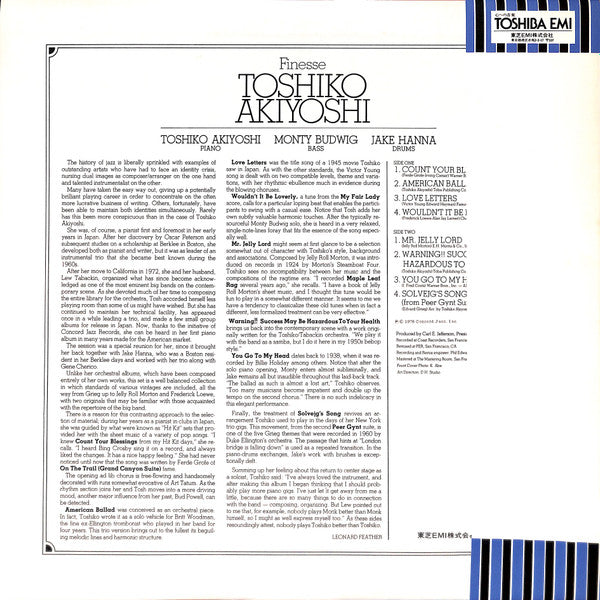 Toshiko Akiyoshi - Finesse (LP, Album)