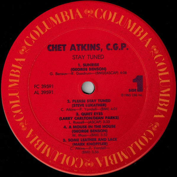 Chet Atkins, C.G.P.* - Stay Tuned (LP, Album, Pit)