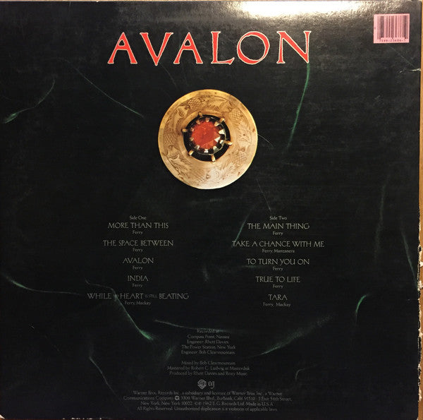 Roxy Music - Avalon (LP, Album, Jac)