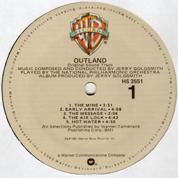 Jerry Goldsmith - Outland (Original Motion Picture Soundtrack)(LP, ...