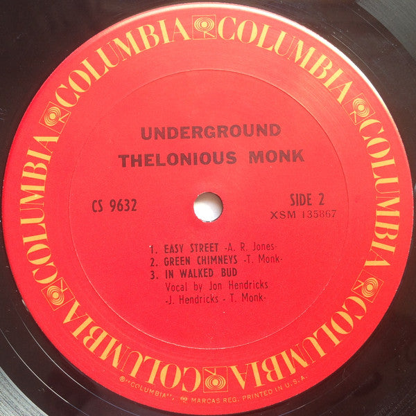 Thelonious Monk - Underground (LP, Album, RP)