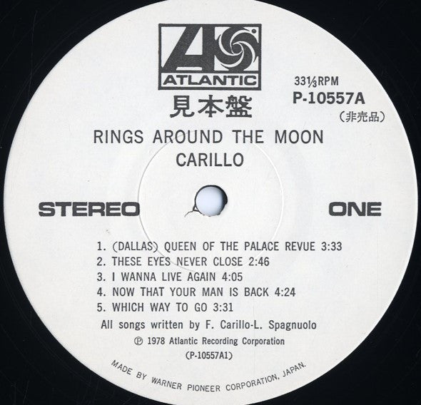 Carillo (2) - Rings Around The Moon (LP, Album, Promo)