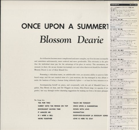 Blossom Dearie - Once Upon A Summertime (LP, Album, RE)