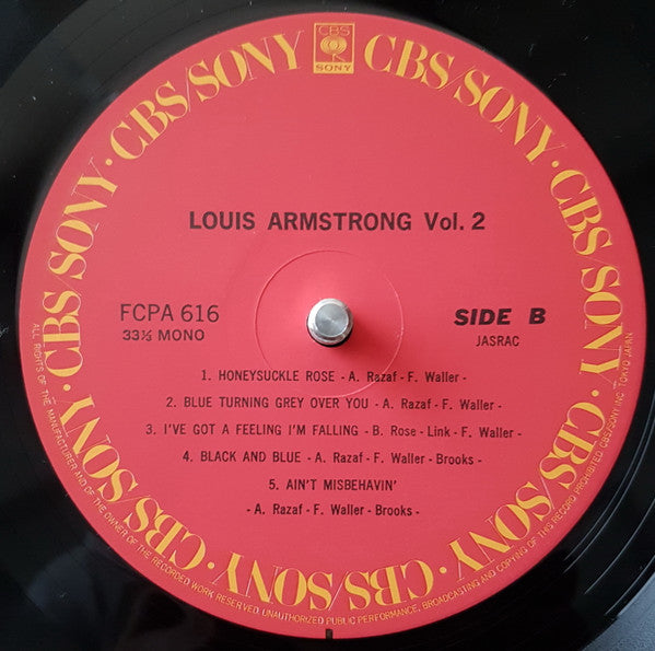 Louis Armstrong - Louis Armstrong Vol. 2 (LP, Comp, Mono, Club)