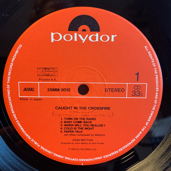John Wetton - Caught In The Crossfire (LP, Album)