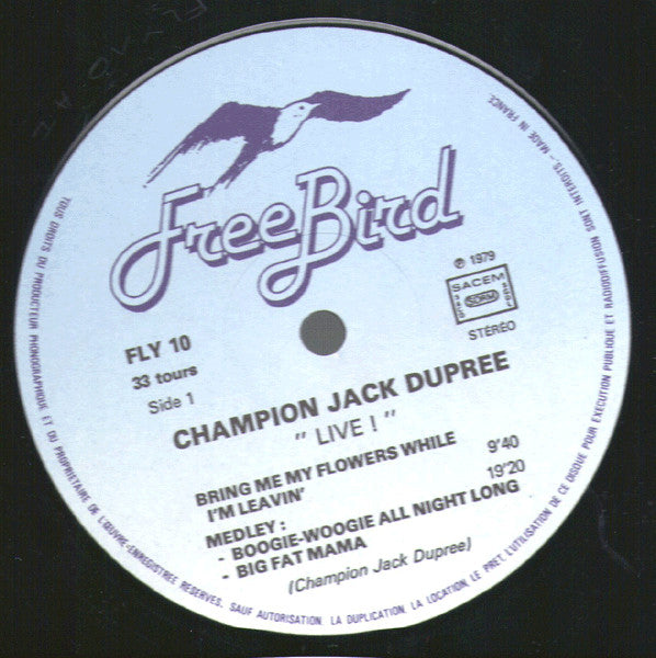 Champion Jack Dupree - Live! (LP, Album)