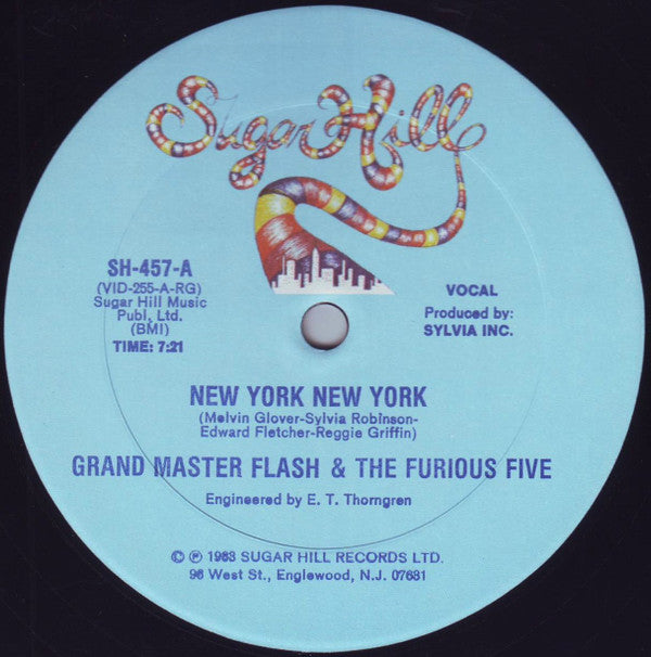 Grand Master Flash & The Furious Five* - New York New York (12"")