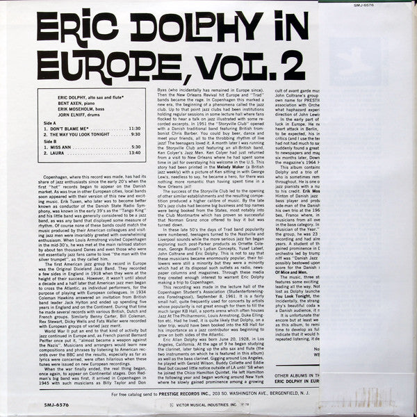 Eric Dolphy - In Europe, Vol. 2 (LP, Album, RE)