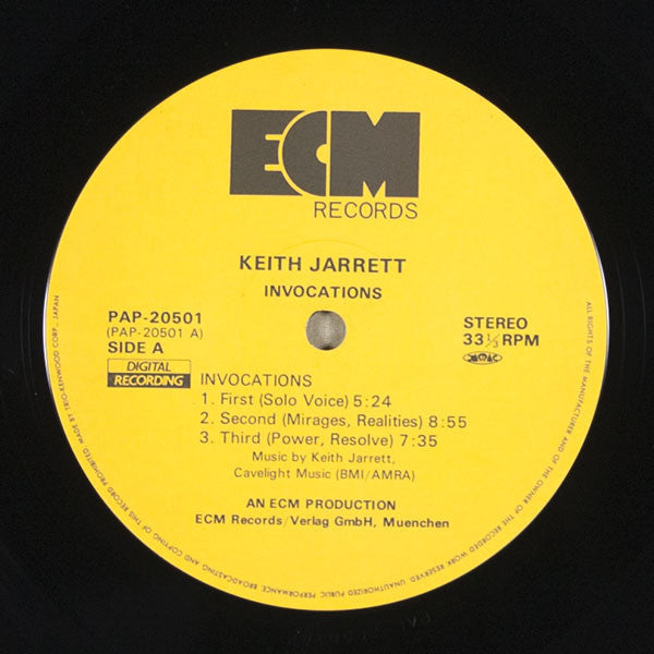 Keith Jarrett - Invocations / The Moth And The Flame(2xLP, Album, Gat)