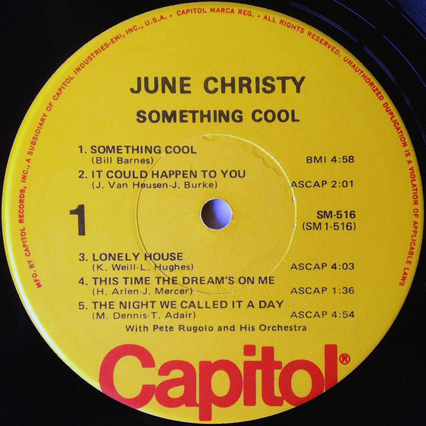 June Christy - Something Cool(LP, Album, RE, Re-)