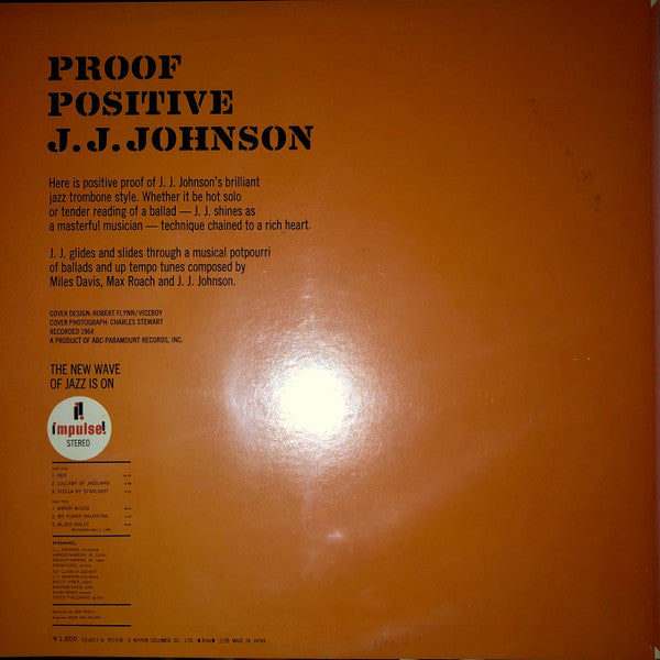 J.J. Johnson - Proof Positive (LP, Album, Ltd, RE)