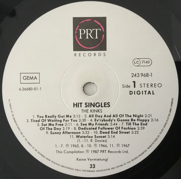 The Kinks - Hit Singles (LP, Comp)