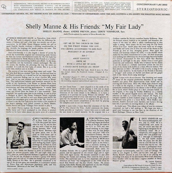 Shelly Manne & His Friends - Modern Jazz Performances Of Songs From...