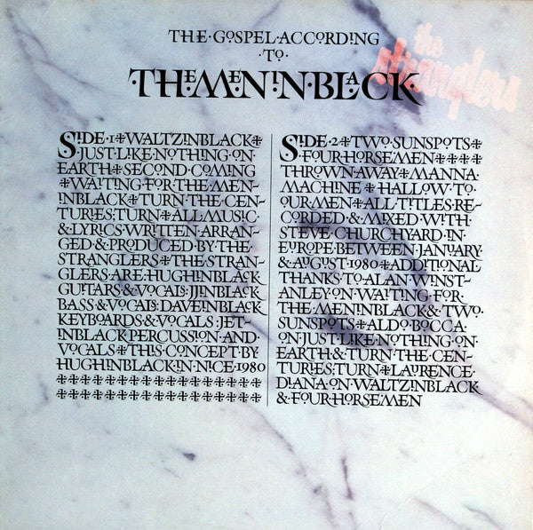 The Stranglers - The Gospel According To The Meninblack(LP, Album, RE)