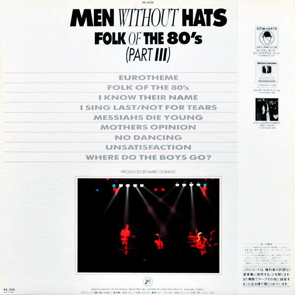 Men Without Hats - Folk Of The 80's (Part III) (LP, Album, Promo)