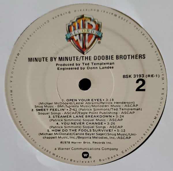 The Doobie Brothers - Minute By Minute (LP, Album,  Mo)