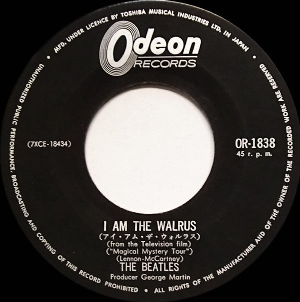 The Beatles - Hello Goodbye / I Am The Walrus (7"", Single, Mono)