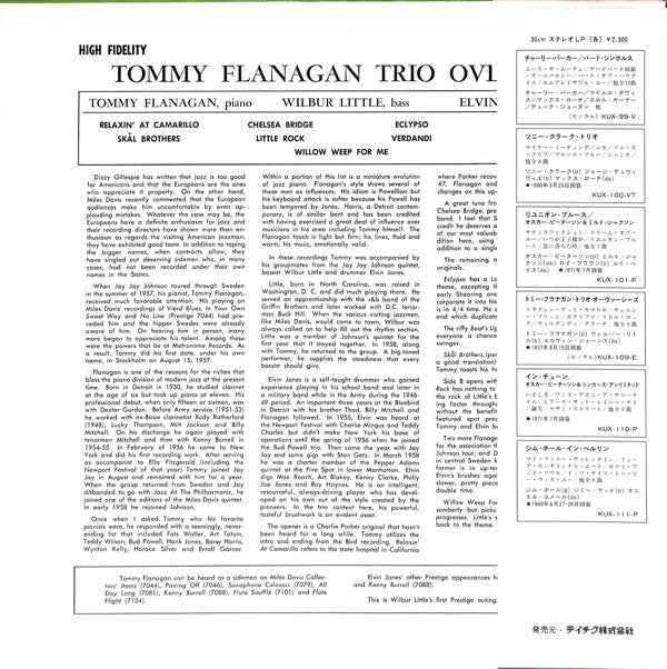 Tommy Flanagan Trio - Overseas (LP, Album, Mono, RE)