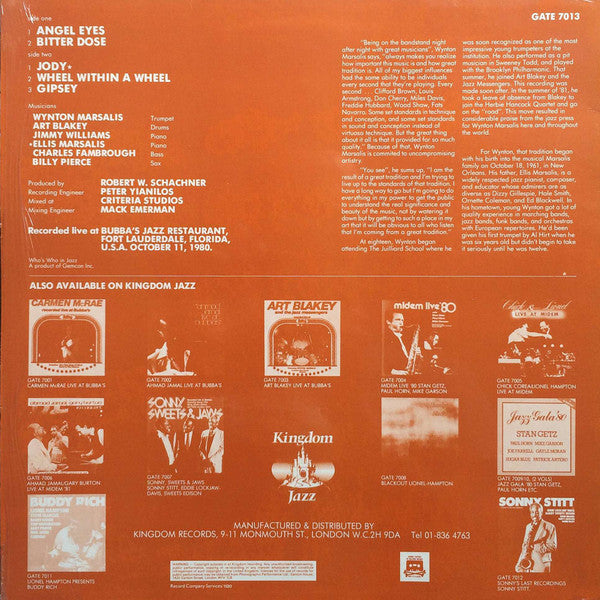 Wynton Marsalis - Wynton Marsalis' First Recordings (LP, Album)
