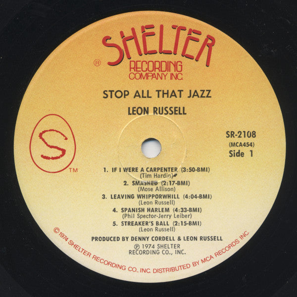 Leon Russell - Stop All That Jazz (LP, Album, Pin)