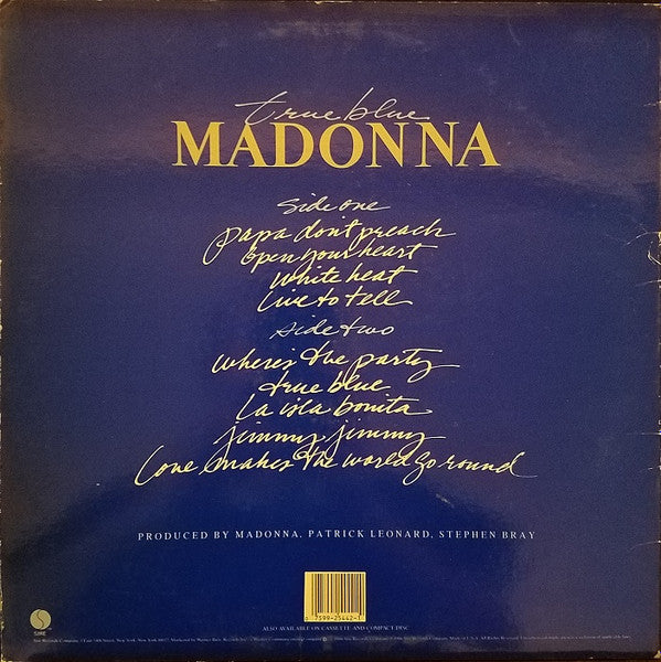 Madonna - True Blue (LP, Album, All)