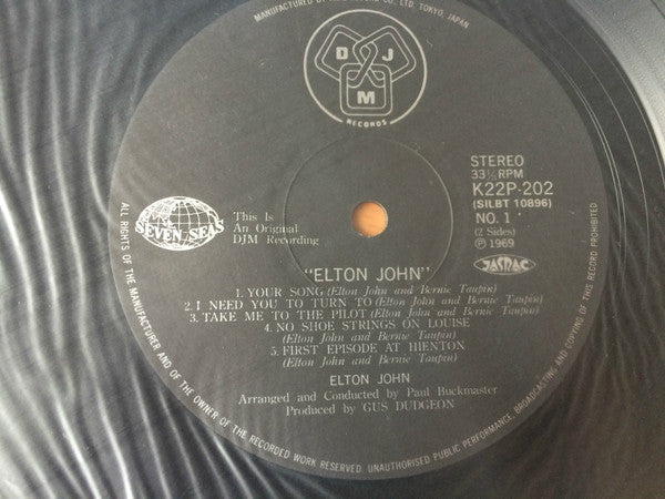 Elton John - Elton John (LP, Album, RE)