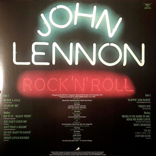 John Lennon - Rock 'N' Roll (LP, Album, RE, RM, 180)