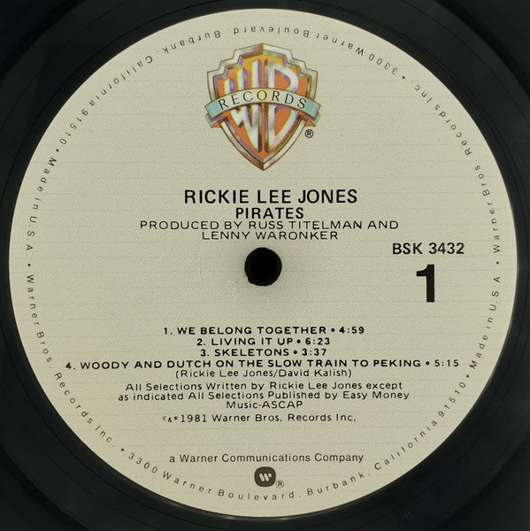 Rickie Lee Jones - Pirates (LP, Album, All)