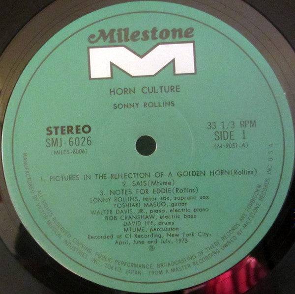 Sonny Rollins - Horn Culture (LP, Album)