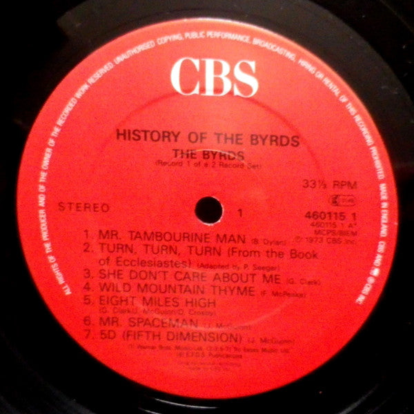 The Byrds - History Of The Byrds (2xLP, Comp, RE)