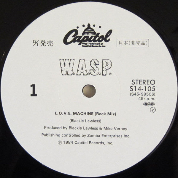 W.A.S.P. - L.O.V.E. Machine (12"", Single, Promo)