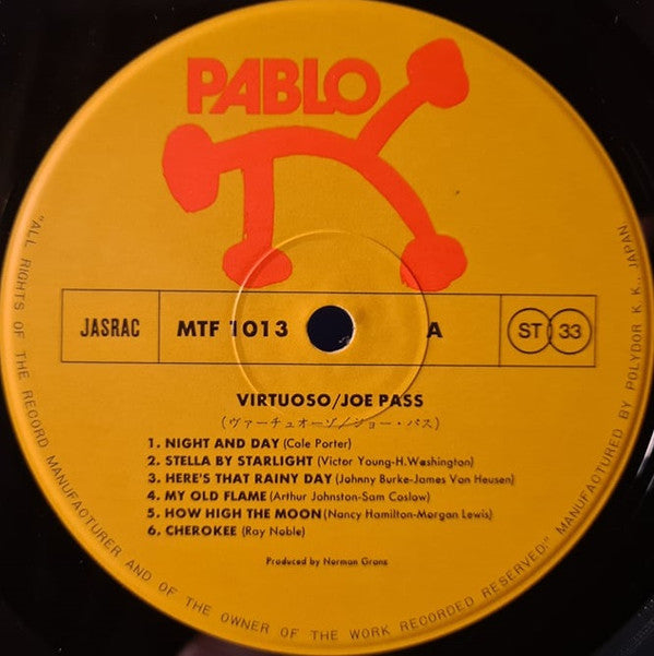 Joe Pass - Virtuoso (LP, Album)