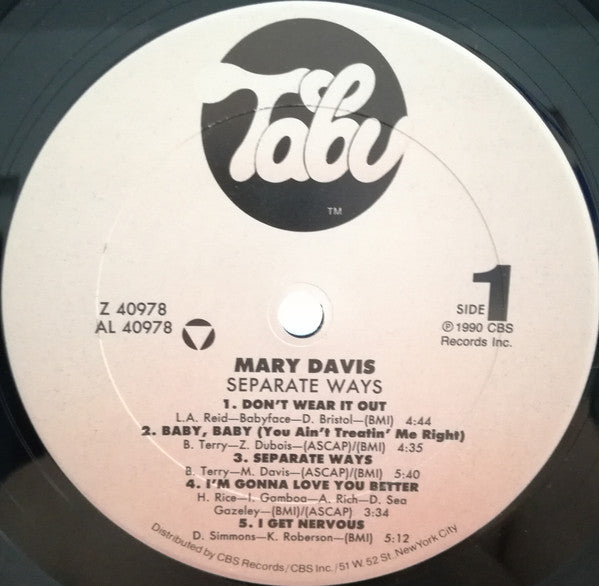 Mary Davis - Separate Ways (LP, Album)