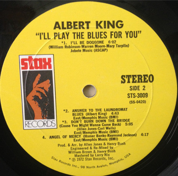 Albert King - I'll Play The Blues For You (LP, Album)