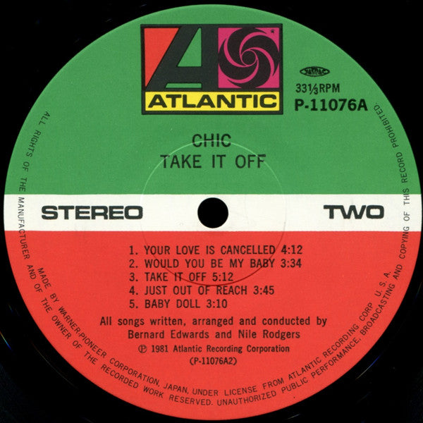 Chic - Take It Off (LP, Album)