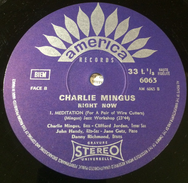 Charles Mingus - Right Now: Live At The Jazz Workshop(LP, Album, RE)