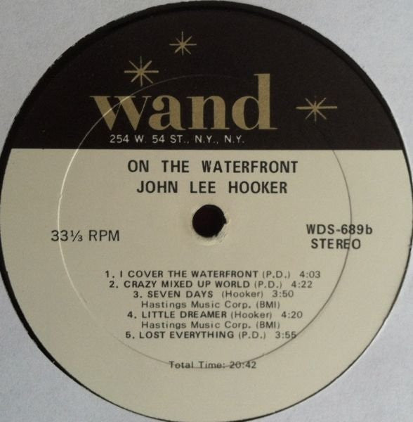 John Lee Hooker - On The Waterfront (LP, Album, Ste)