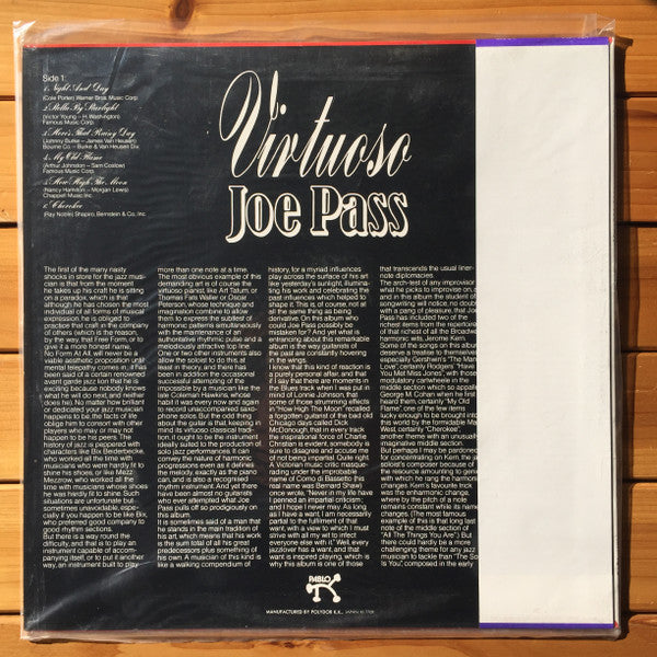 Joe Pass - Virtuoso (LP, Album)